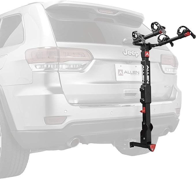 Allen Sports Premier Locking Quick Release 2-Bike Carrier for 2 in. & 1 4 in. Hitch, Model QR525 , Black