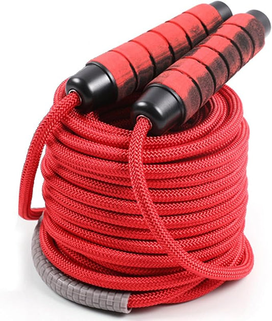 30 FT Long Jump Rope for Kids Adults,Double Dutch Jump Rope,Adjustable Skipping Ropes with High-strength Nylon Braided Rope Core,360°Rotation Not Entangled,Long Enough for 6-10 Jumpers.