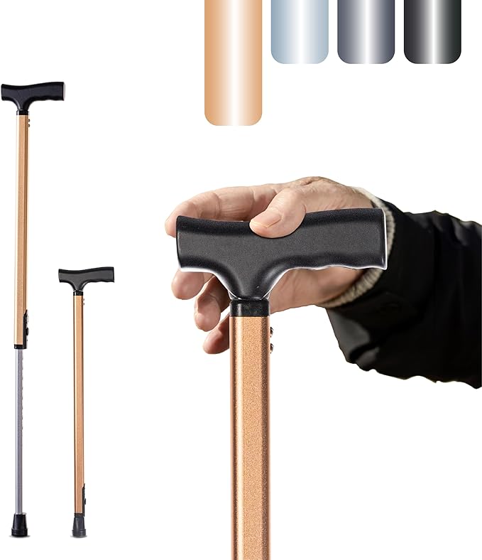 Aelite Walking Cane for Men and Women - Light, Durable, Retractable, Heavy Duty, Ergonomic Handle, High-Grade Aluminum Alloy, Canes for Seniors and Adults