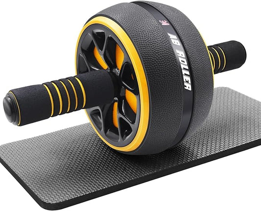 Ab roller wheel abdominal exercise core workout weight loss no noise easy to assembling light weight perfect home gym equipment for men & women