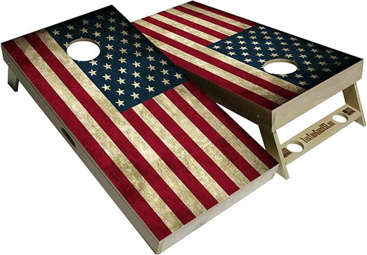 American Flag Series - Premium Cornhole Boards - Includes 2 Regulation Size 4' x 2' Cornhole Boards, and a Set of 8 Double Stitched Cornhole Bags