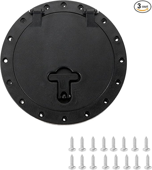 6/8/9 Inch Round Hatch Cover Deck Plate ABS Accessories Hatch Cover with Red Waterproof Bag for Kayak Boat Fishing Rigging