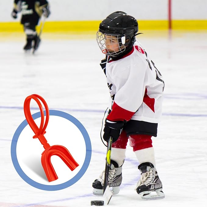 Dunzy 20 Pcs Strapped Mouth Guard Football Sports Mouthguard No Boil Mouthguard Adult Youth Football Mouthpiece Mouth Protector for Boxing Lacrosse Hockey Taekwondo