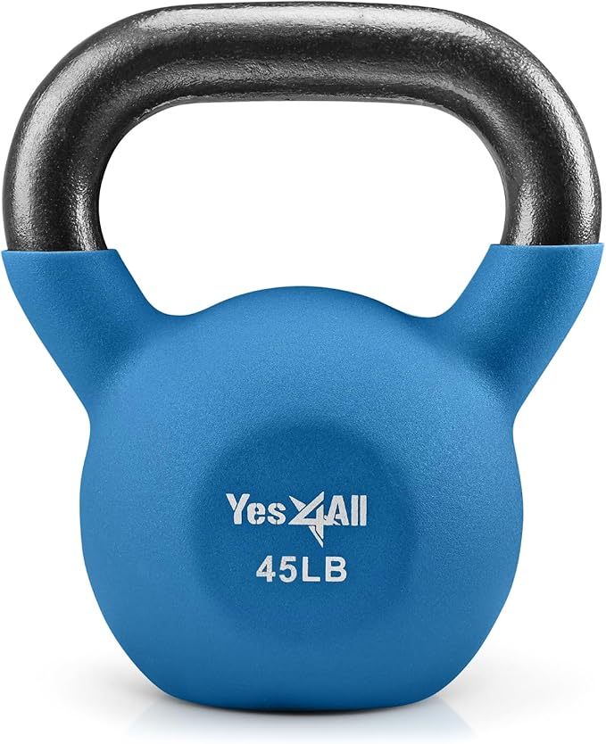 Yes4All Kettlebells 5lbs-65lbs & Kettlebell Sets Adjustable Weights, Kettlebell for Weight Training, Home Workout Equipment with Secure Grip for High Rep, Exercise Equipment
