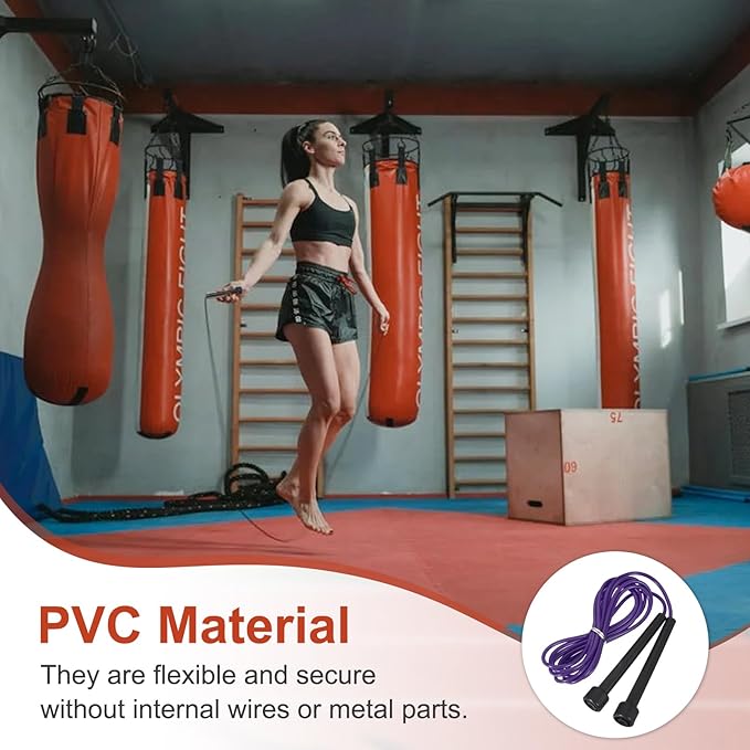 PATIKIL Jump Rope PVC, Adjustable Speed Skipping Rope Tangle-Free Exercise Equipment for Workout Women Men Outdoor Training Home Fitness