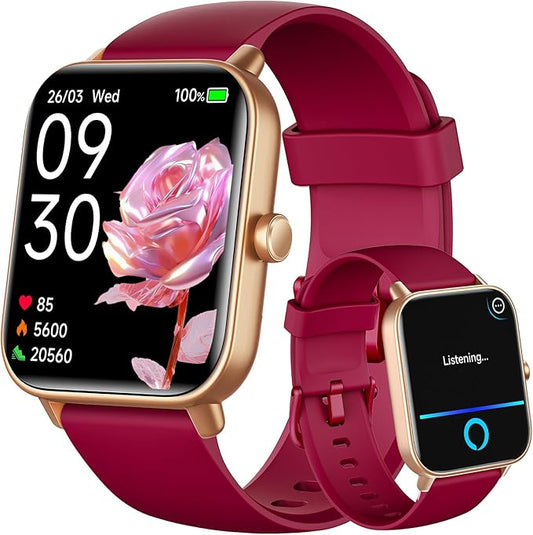 Fitness Tracker, 1.8" Smart Watches with Heart Rate/Blood Oxygen/Sleep Monitor, Alexa Built-in & Answer/Make Calls, Step Counter Fitness Watch with 101+ Sports Mode, IP68 Waterproof for Android iPhone