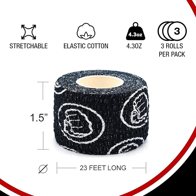 WOD Nation Flexible Hook-Grip Athletic Tape – Easy-Tear, Sweat-Proof Thumb & Finger Strips for Weightlifting