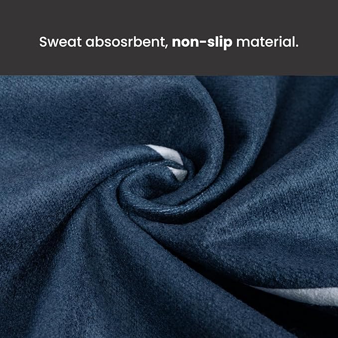 Yoga Drip Yoga Towel - Non Slip Hot Yoga Mat Towel With Corner Pockets, No-Skid Grip, and Built-in Alignment Lines | Soft, Moisture Wicking, and Sweat Absorbent | No Bunching, Stays in Place 72" x 25"