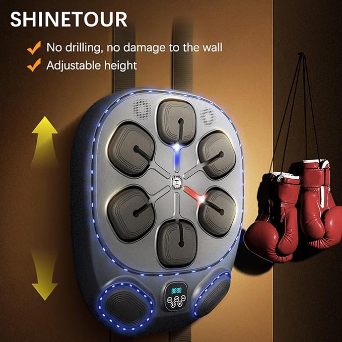 Smart Music Boxing Machine – LED Wall-Mounted Trainer for Speed, Agility & Fat Burning (Adults & Family)