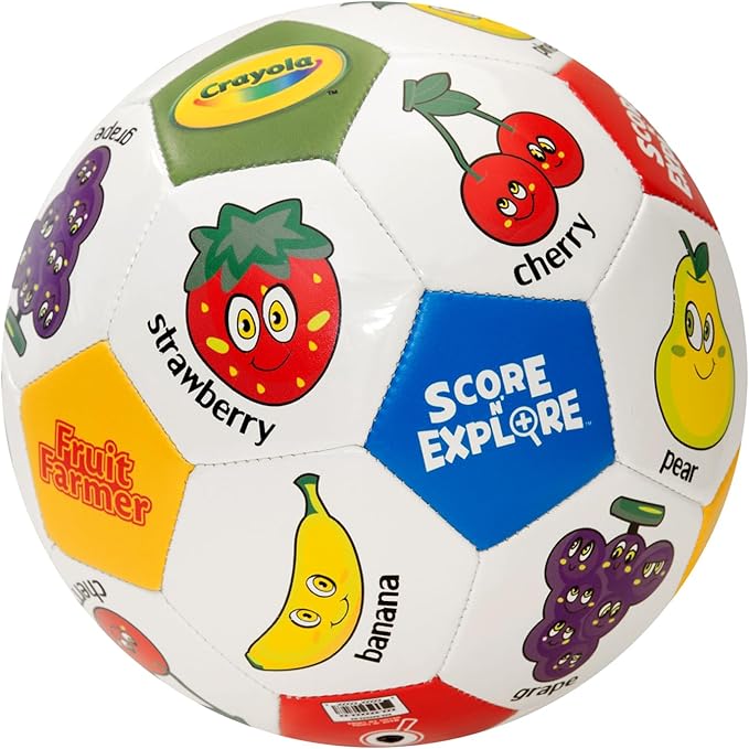 Crayola Score N’ Explore Officially Licensed 5” Color Ball, Interactive Coloring Soccer Ball for Kids, Fun Learning Toy Activity Ball