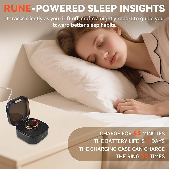 Ultra Smart Ring for Women Men,Health Fitness Tracker with Sleep/Blood Pressure/Oxygen Monitoring, Heart Rate & Activity Tracking,IP68 Waterproof, 5+Day Battery,No Subscription Fee 1-Gold 9