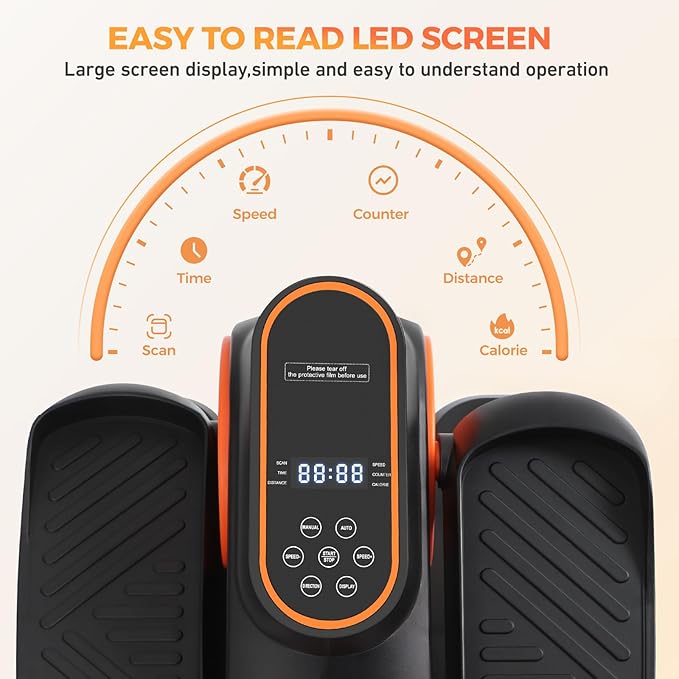 Elliptical Exercise Machine, Under Desk Elliptical Machine, Elliptical Trainer, Leg Joint Exerciser While Sitting for Seniors, Peddler Exerciser for Seniors, A New Easy Way to Do Exercise at Home