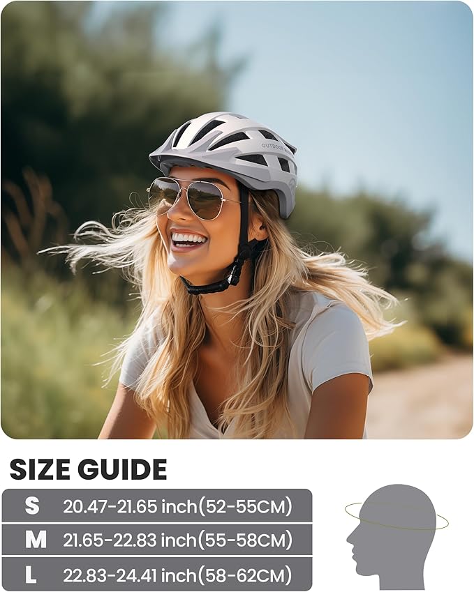 OutdoorMaster Gem II MIPS Bike Helmet with Light - Lightweight Cycling Helmet,Mountain Road Bicycle Helmet for Youth & Adult