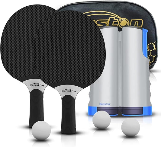 Senston Table Tennis Rackets Set, Professional Table Tennis Racket with 3 Balls, Composite Rubber Ping Pong Paddle Set