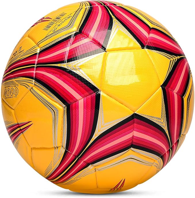 Soft PU Leather Soccer Ball, Indoor Outdoor Team Sports, Training Practicing Game Match Soccer Ball Gift for Adult Youth, 1pcs