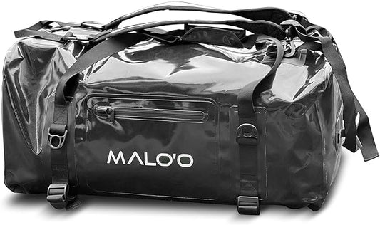 Malo'o Airtight Waterproof Adventure Duffle - Ideal for Kayaking, Camping, Beach, Fishing, Boating, Hiking - Water-Tight Zipper