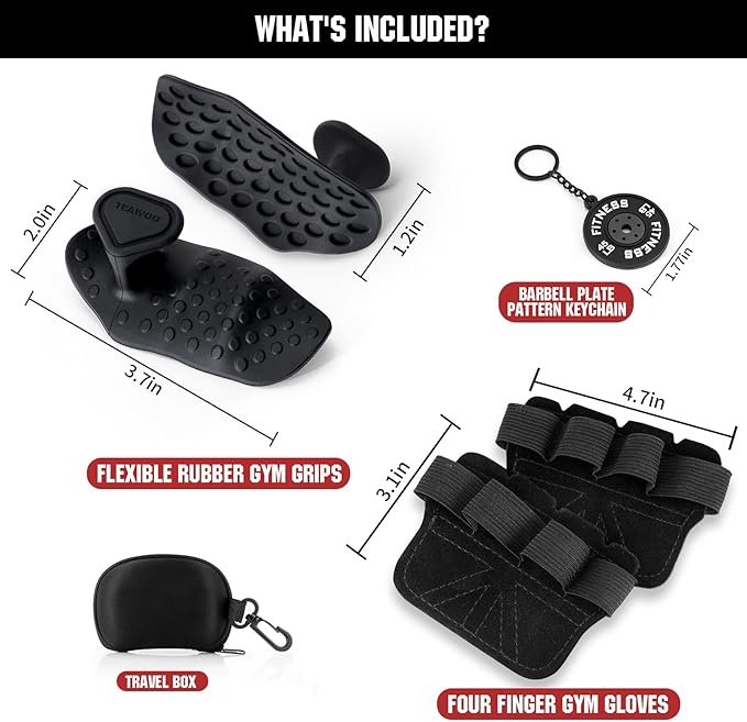 Anti-Slip Workout Grips, Ergonomic Palm Protection for Weight Lifting, Pull-Ups & Gym Training