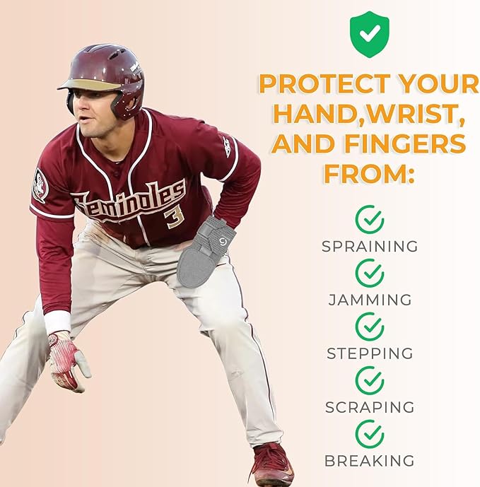Gracfulcub Baseball Sliding Mitt, Baseball Glove Softball Guard, Ergonomic Design Protecting Fingers for Basic Base Running