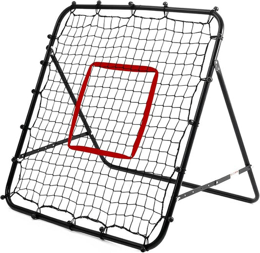 Soccer Rebounder Net - Portable Bounce Back Trainer for Soccer, Baseball, Softball & Lacrosse | Adjustable Practice Target Pitchback Net for Backyard Training Equipment Gift for Kids & Adults