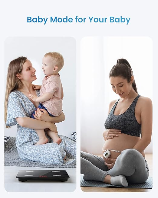 RENPHO Smart Scale and Tape Measure, Digital Bluetooth Scale with Tape Measure for Body Measuring, Weight Loss, Muscle Gain, Gift, 400lbs, Inches/cm