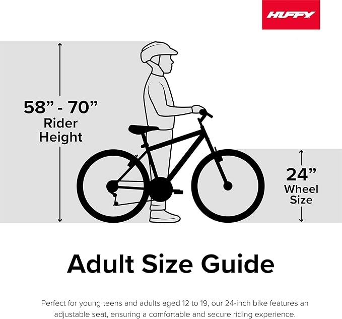 Huffy Stone Mountain Hardtail Mountain Bike for Boys/Girls/Men/Women, 20"/24"/26" Sizes, 6 or 21 Speed Shimano Twist Shifting, Front or Dual Suspension, Comfort Saddle, Sleek Colors