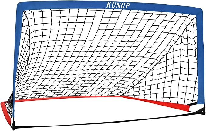 5×3 6x4 9x5 FT Portable Kids Soccer Goal for Backyard, Foldable Soccer Practice Net with Carrying Bag for Toddler Youth Adult Pop Up Soccer Training Equipment Indoor and Outdoor Sports Game