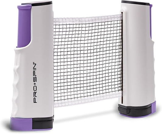 PRO SPIN Retractable Ping Pong Net – 72" Table Tennis Net with Clamps | Portable Ping Pong Net for Any Table | Includes Custom Mesh Storage Bag | Replacement Table Tennis Net Posts