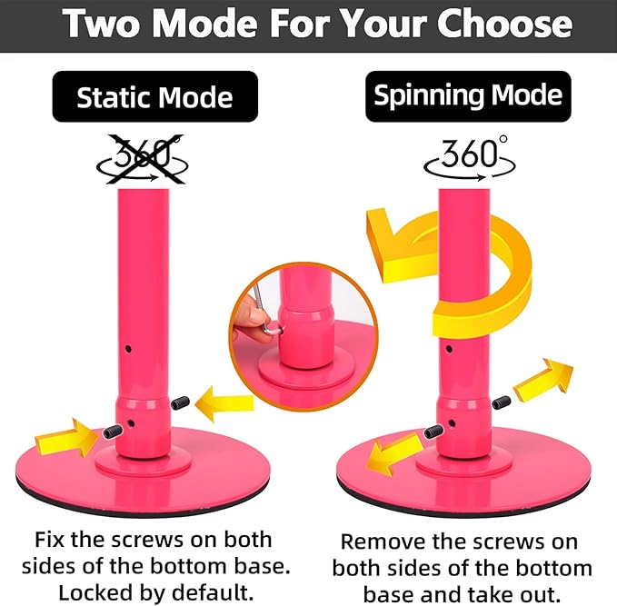 PRIOR FITNESS Permanent Fixed Dance Pole Kit, Professional 45mm Spinning & Static Dancing Pole Heavy-Duty Steel Pole Dance for Home, Adjustable Height Excellent for Home Exercise Studio Club Gym