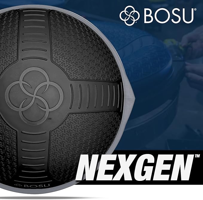 Bosu Half Ball Home Balance Exercise Trainer for Strength and Flexibility Workouts with Built to Last Burst Resistant Material and Hand Pump