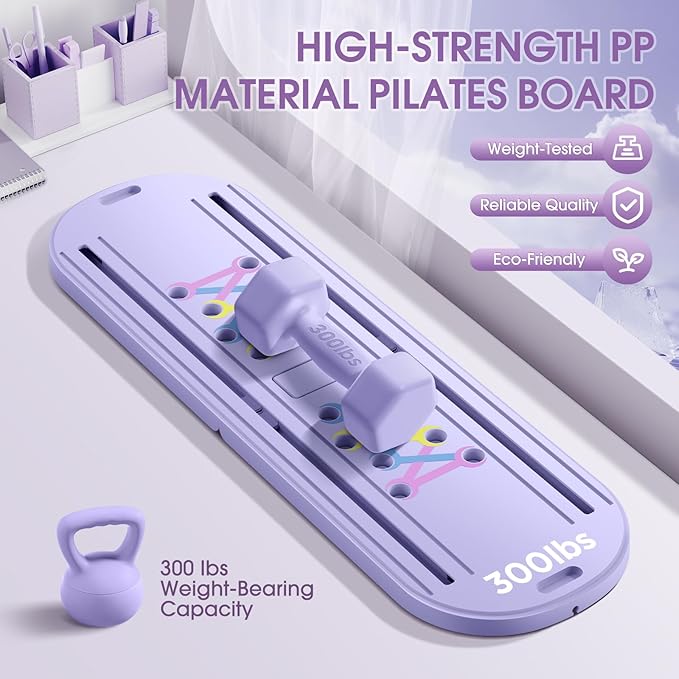 Pilates Board, Pilates Reformer Set, Multifunctional Abdominal Board for Home Workout, Ab Core Trainer Machine, Reformer Training Equipment for Core Workouts1