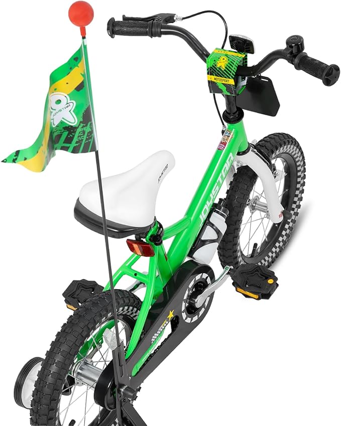 JOYSTAR Little Daisy Kids Bike for Girls Boys Ages 2-7 Years, 12 14 16 Inch Girls Bikes with Doll Bike Seat & Streamers, Boys Bike with Flag & Number Plate, Multiple Colors