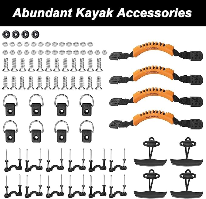 HLOGREE Kayak Seats - 1/2 Pck, Thicken Padded Seat Cushion with Back Support, Canoe & Ocean Sup Compatible