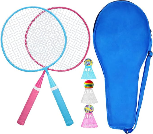 KH Badminton Rackets Set of 2 4 6 for Adults Kids,Beach Lawn Backyard Game Outdoor Sports,Racquets,Shuttlecocks & Carry Bag Included