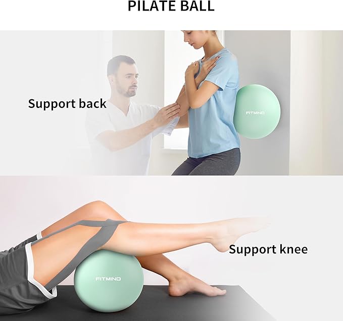 FITMIND_ Extra Thick Exercise Ball Yoga Ball 22in/26in/30in for Workout Pregnancy Stability,Anti-Burst and Slip Resistant Swiss Ball with Pump for Yoga, Pilates, Fitness,Birthing,Physical Therapy