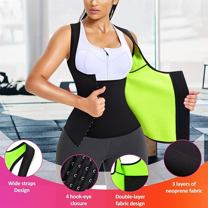 Eleady Best Neoprene Waist Trainer Corset Sweat Vest Weight Loss Body Shaper Workout Tank Tops Women