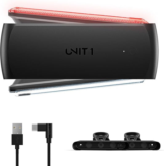 UNIT 1 Smart Light | Wireless LED Turn Signals & Brake Light | USB-C Rechargeable | Magnetic Mount | Nav Remote Compatible | App-Controlled Visibility via iOS & Android