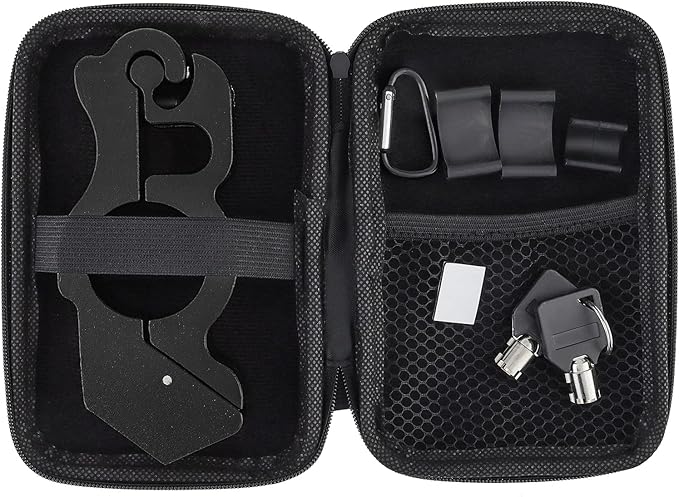 Windance Motorcycle Handlebar Lock Anti Theft Heavy Duty Brake Lever Parking Security Lock for Mopeds Motorbike Bike ATV (Black)