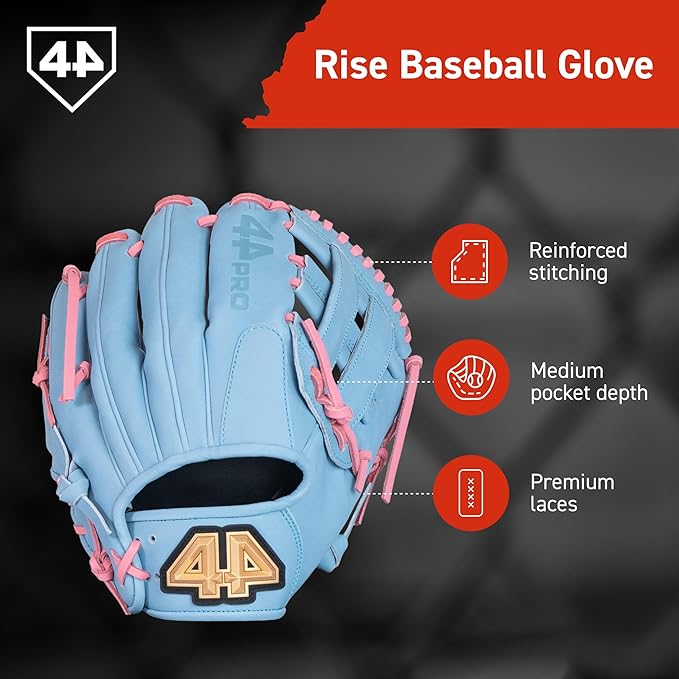BB Stock Rise Baseball Glove for Youth & Little Leagues, Age 8-12, Infield & Outfield, 11.5", H-Web, Easy Break-in, Narrow Fit & Lightweight Design