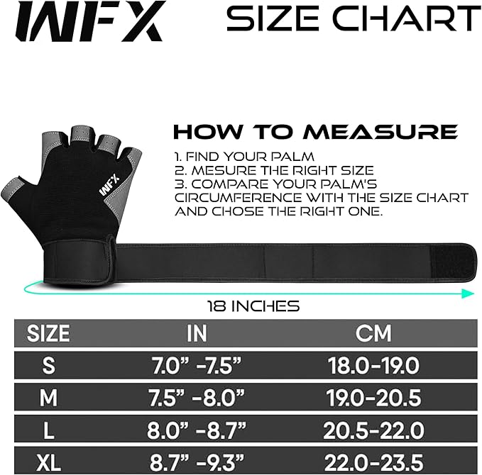 Gym Gloves Fitness Training Anti Slip Shock-Absorbing Weight Lifting Gloves Padded Grip Breathable Fingerless Workout Support for Men Women Cycling Exercise