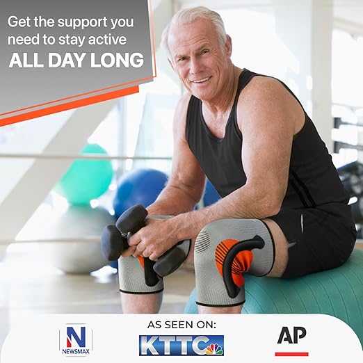 DR. BRACE ELITE Knee Brace with Size Stabilizer (2 Pack) Knee Brace for Women & Men, Workout, Sports, Daily Knee Compression Sleeve for Maximum Knee Pain Support & Fast Recovery (Venus, Large)