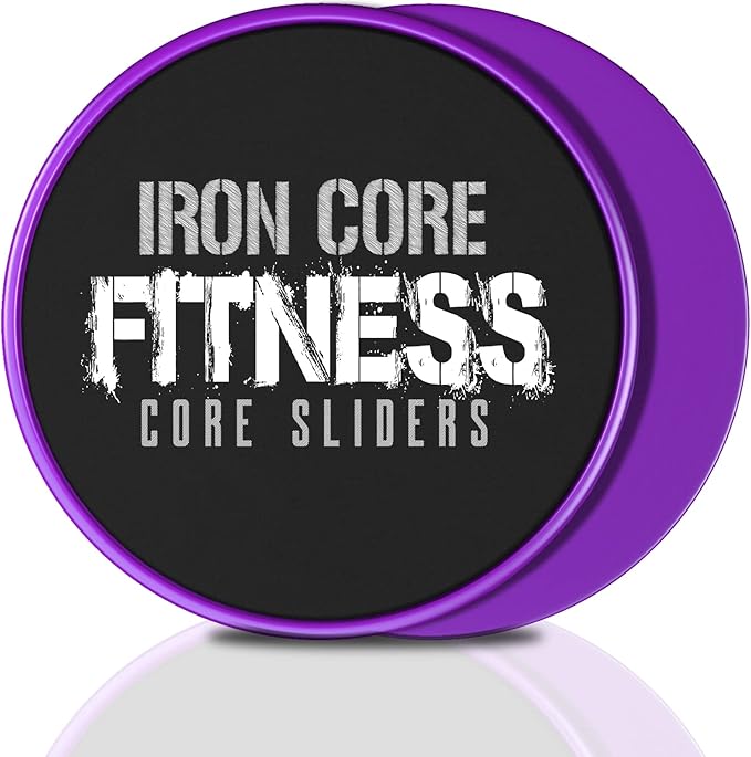 Core Sliders for Working Out, Dual Sided Exercise Gliding Discs for Use on All Surfaces, Ultimate Core Trainer, Light and Portable, Gym & Home Total Body Workout Equipment