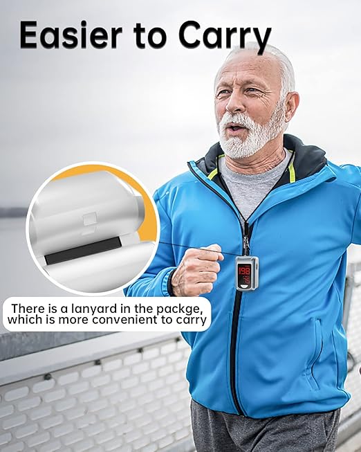 Pulse Oximeter Fingertip - HOLFENRY Oxygen Monitor Fingertip Mini SpO2 Pulse Oximeter Oxygen Saturation Monitor for SpO2/Heart Rate/PI Pulse Ox