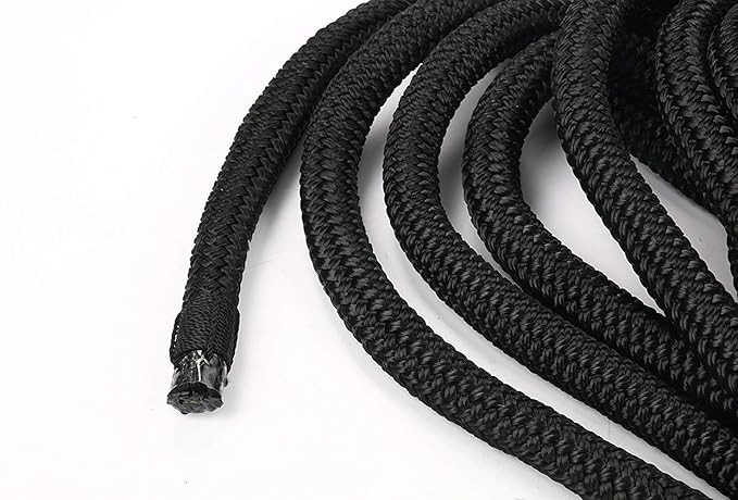 Amarine Made Dock Line, Double Braided Nylon Dock Lines 4840 lbs Breaking Strength (L: 20 ft. D:1/2 inch Eyelet: 12 inch) 2 Pack of Marine Mooring Rope Boat Dock Lines Working Load Limit:968 lbs