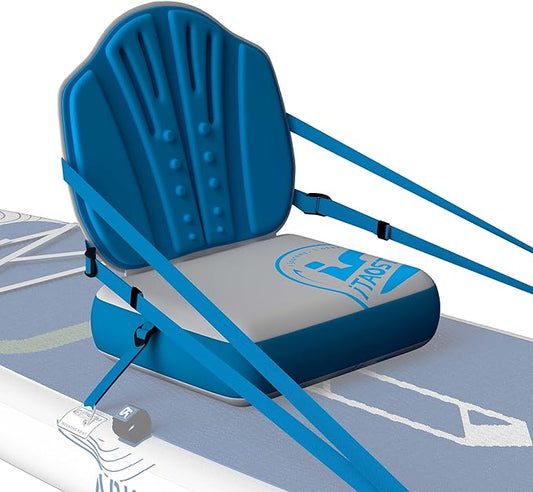 Inflatable SUP Seat with Backrest - Premium Paddle Board Chair for Surfboard, Kayak & Boat, Comfortable Blow Up Seat for Adults & Kids, Lightweight SUP Accessories for Versatile Use