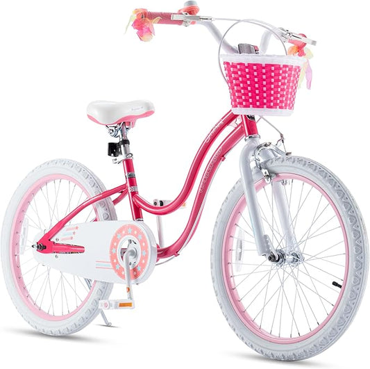 RoyalBaby Girls Bike EZ Bike Stargirl Training Free Balance to Pedal Easy Learning Bicycle, 12-20 Inch for Toddlers & Big Kids.