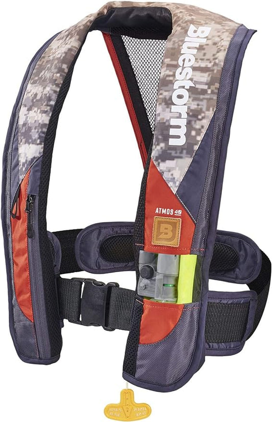 BLUESTORM Atmos 40 Automatic/Manual Inflatable PFD Life Jacket for Adults | US Coast Guard (USCG) Approved Life Vest