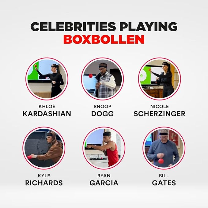 Boxbollen® Boxing Reflex Ball – Celebrity-Endorsed Reaction Trainer | App-Connected Punch Counter | Fun Fitness for All Ages | Improve Coordination & Agility | Ideal Gift for Home Workouts