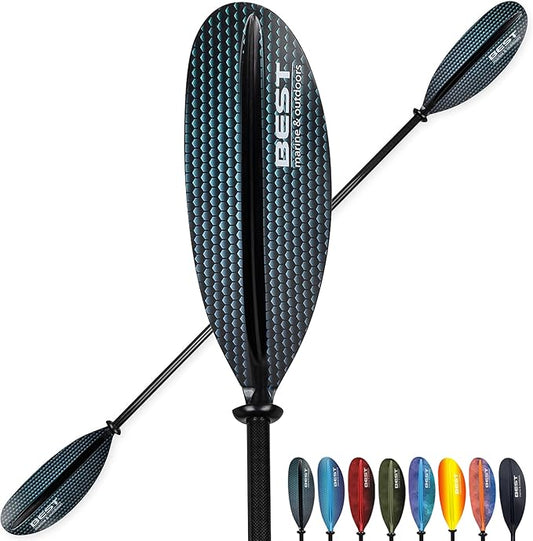 Best Marine and Outdoors Kayak Paddle, Carbon Fiber Shaft & Fiberglass Reinforced Polypropylene Blades, 220cm, 234cm, 250cm, Lightweight Kayak Paddles for Adults