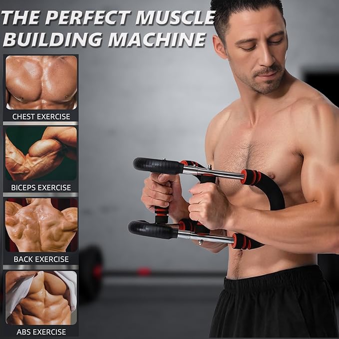 Twister Arm Trainer, Adjustable Resistance Twister Arm Exerciser Chest Exerciser for Men, Portable Chest Workout Equipment Arm Trainer for Men