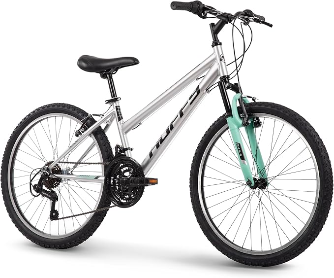 Huffy Stone Mountain Hardtail Mountain Bike for Boys/Girls/Men/Women, 20"/24"/26" Sizes, 6 or 21 Speed Shimano Twist Shifting, Front or Dual Suspension, Comfort Saddle, Sleek Colors